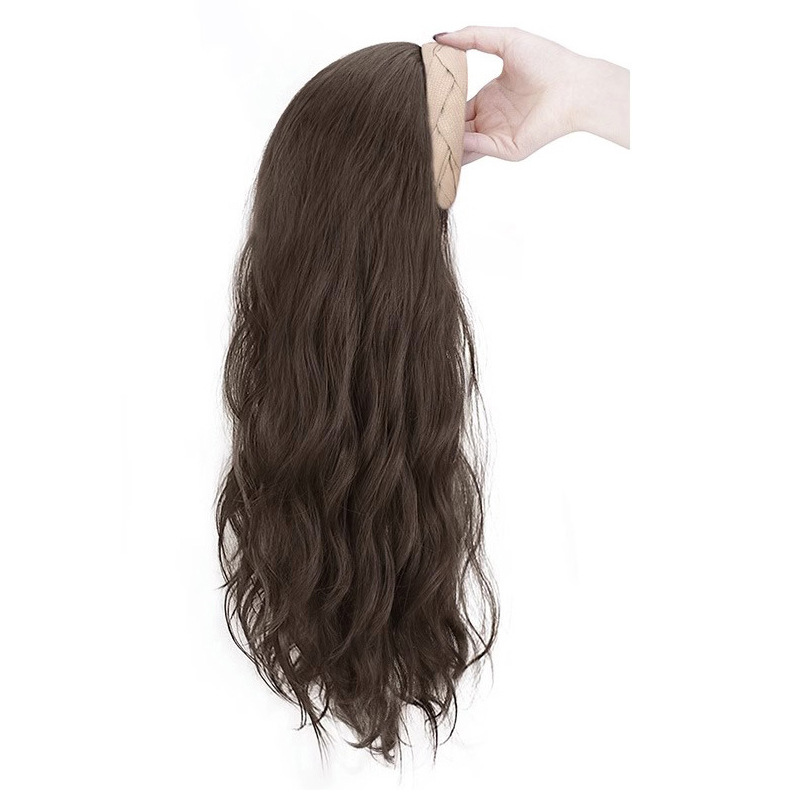 Headband Integrated Female Short Curly Hair Water Ripple Half Headband High Skull Artificial Hair Wool Curl Cover White Replacement Hair Block Wig