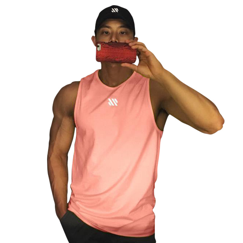 Muscle Fitness Brother Summer Men's Sports Top Casual Running Training Top Mesh Quick-drying Sleeveless Fitness Vest