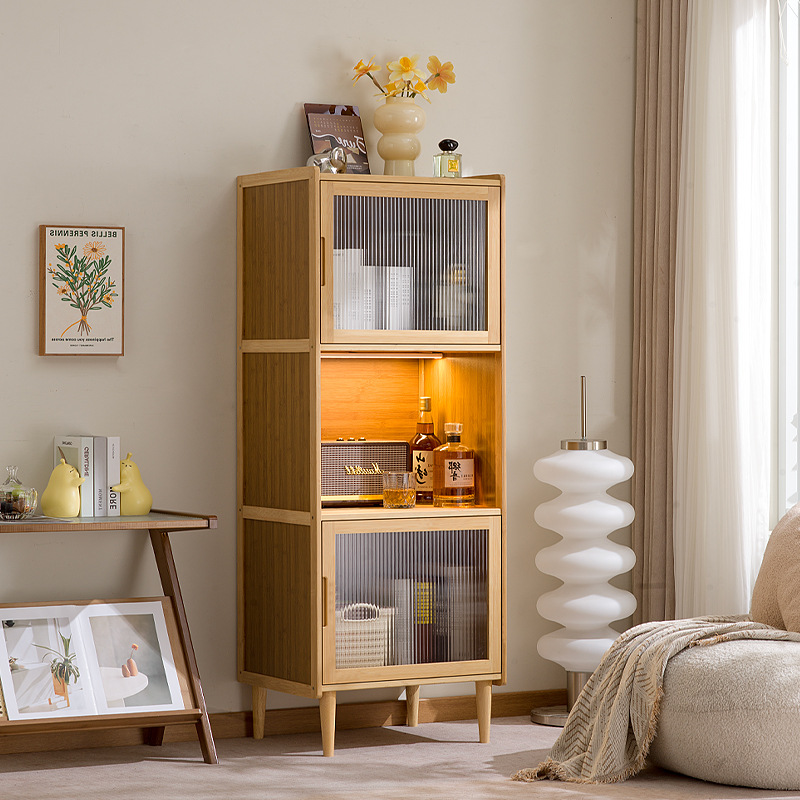 Light Luxury Wine Cabinet Living Room TV Side Cabinet Storage Cabinet Hand-made Cabinet Wall Side Gap Cabinet Narrow Cabinet Sideboard Cabinet