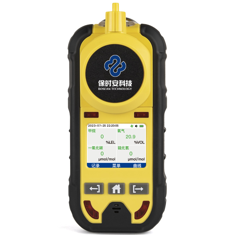 Портативный газовый детектор с насосом, 4 в 1, для токсичных и вредных газов, кислорода, угарного газа и сероводорода