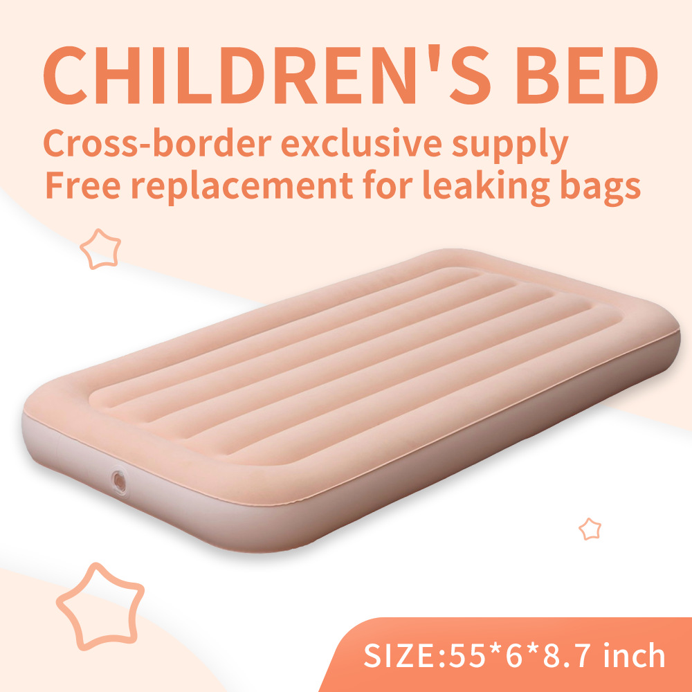 Оптовая продажа надувной кровати для детей ПВХ флокированная складная портативная надувная матрас для кемпинга стиль пикника