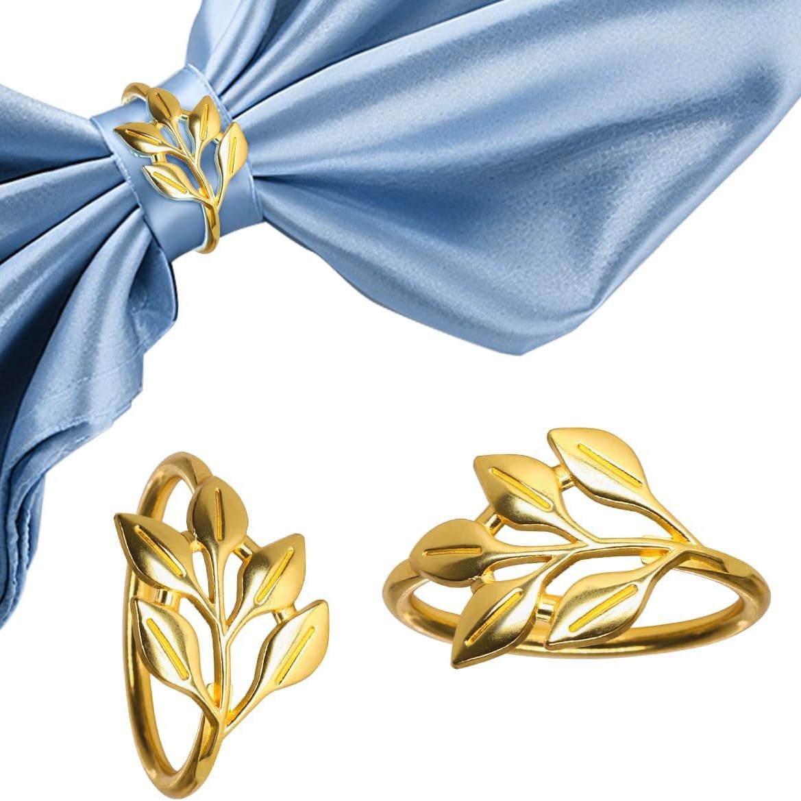 Европейское и американское кольцо для салфеток в виде золотого листа металлическое свадебное украшение для стола в отеле