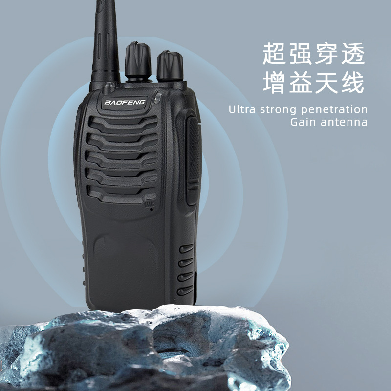 Cross-border hot sale BaofengBF-888s baofeng walkie-talkie outdoor high-power headset factory in stock straight hair