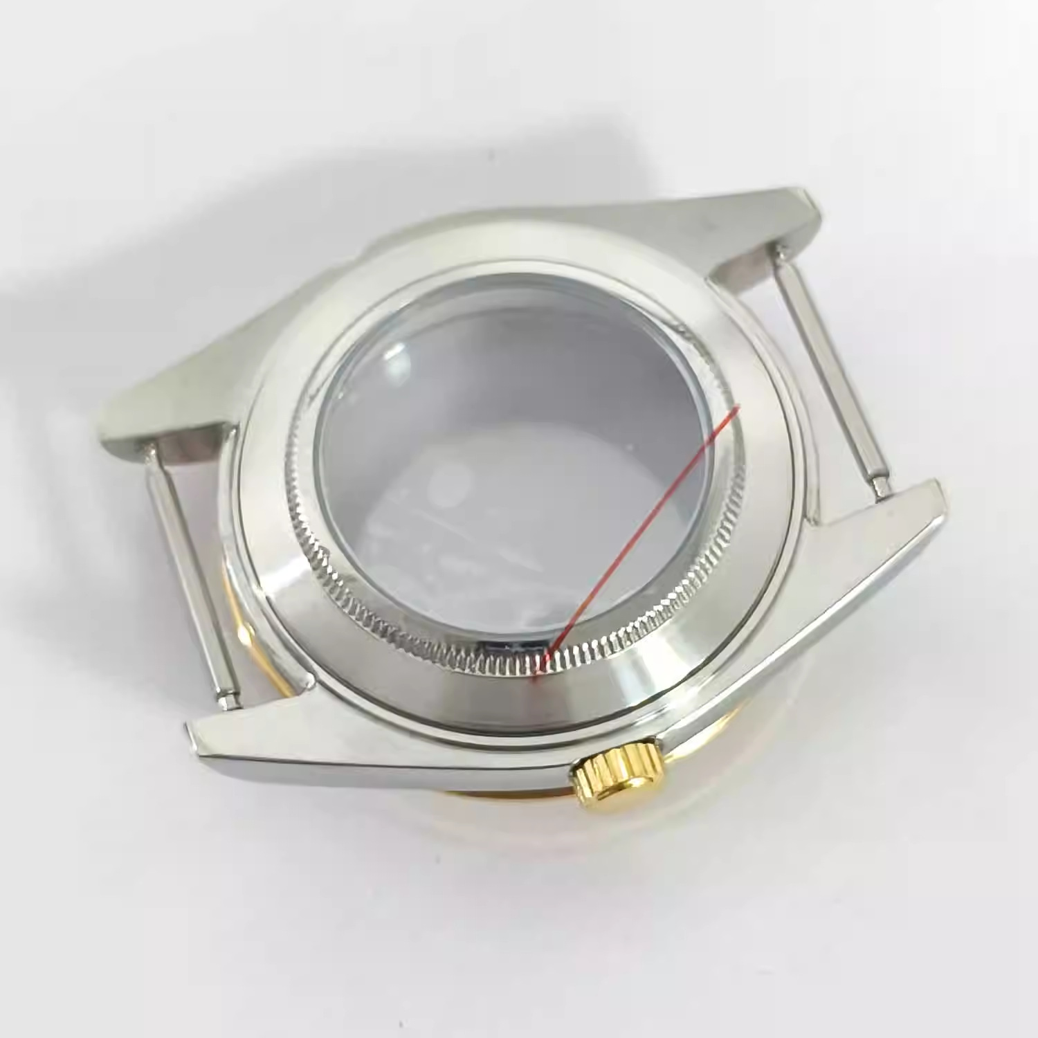 New Watch Accessories 41mm Electroplated Black Rose Gold Case Multi-Color Transparent Bottom Sapphire Mirror Suitable for 8285 Movement