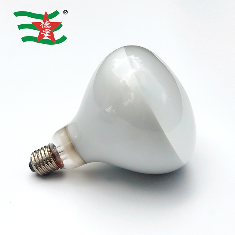 Infrared Heating Lamp R125 for Livestock Insulation, Custom-Made by the Manufacturer, with Internal Frosted Coating, Far-Infrared Heating Bulb