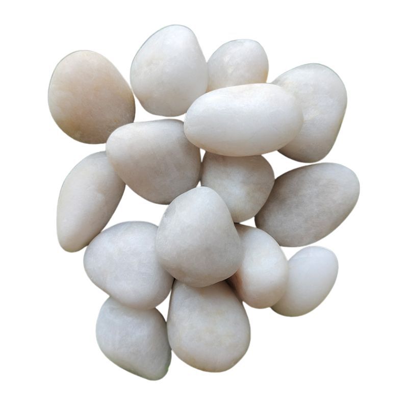 White Pebbles for General Use, Special White Pebbles for Engineering Paving, Garden Landscape Courtyard Decoration and Landscaping Pebbles