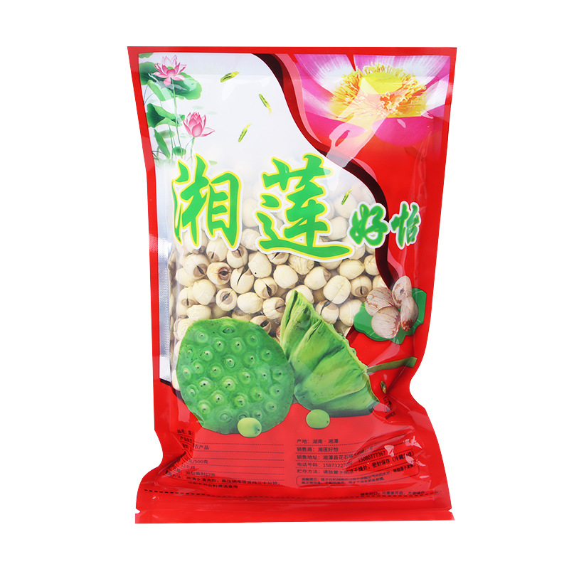 Handmade cored white lotus seeds fresh lotus seeds 500g porridge big lotus seeds dried lotus seeds handmade factory wholesale