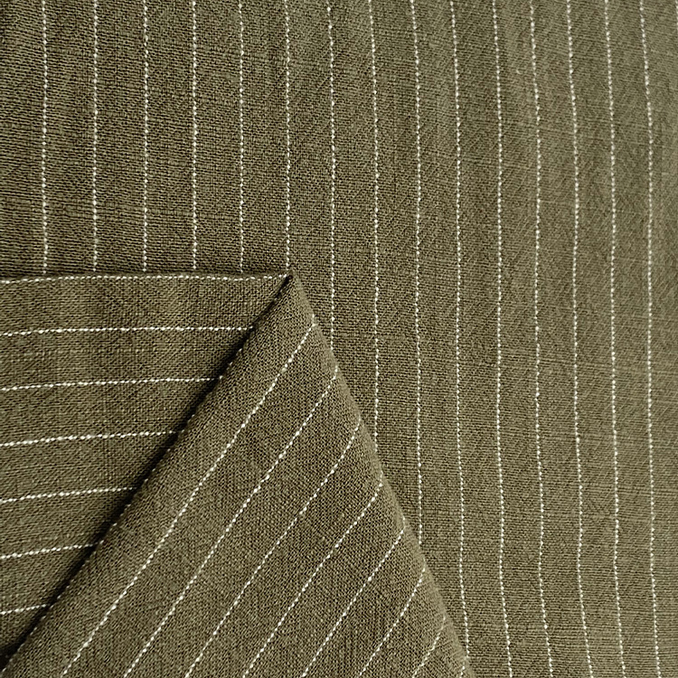 1cm Yarn-Dyed Linen Cotton Sand-Washed Strips, Comfortable and Soft Pants, Children's Clothing Fabrics