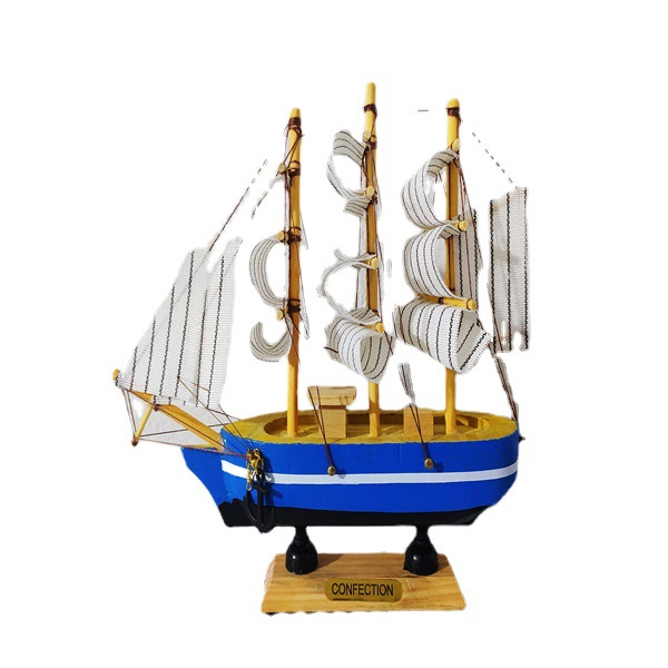 16cm cake ornaments wooden sailboat model ornaments cake decoration baking ornaments crafts