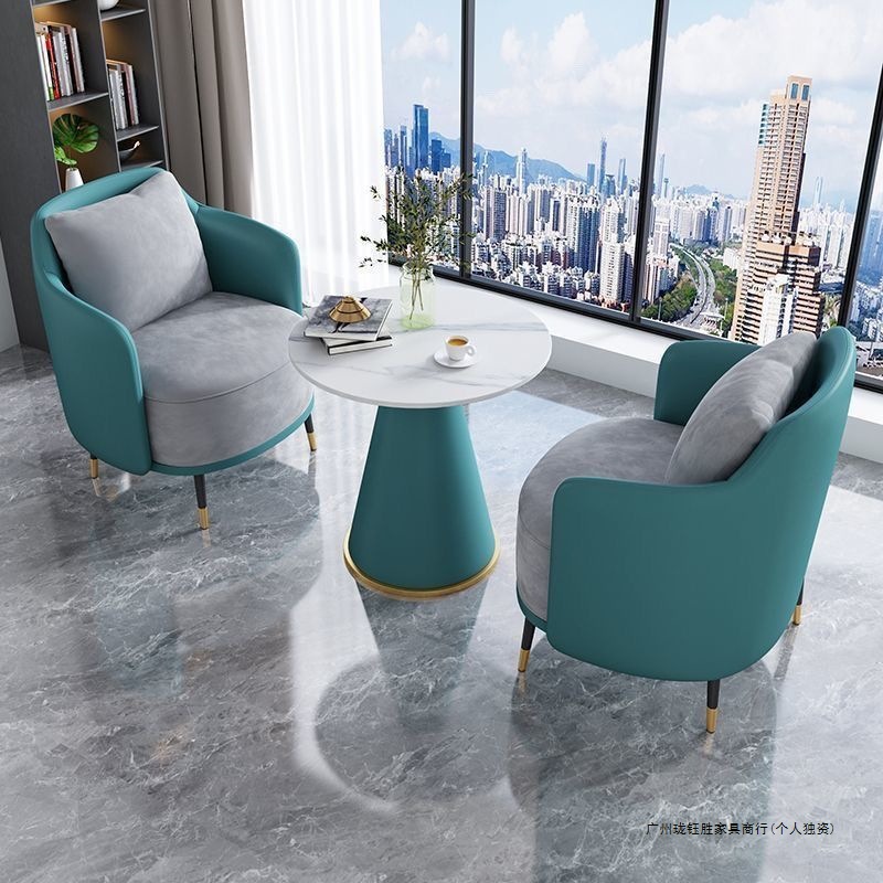 Business Reception Sofa Coffee Table Combination Hotel Lobby Light Luxury Leisure Light Luxury Hotel Rest Area Negotiation Table and Chairs