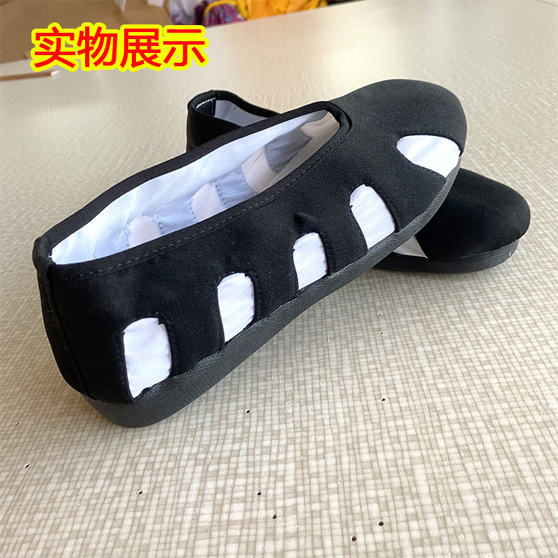 Cloth-Covered Shoes, Cloud-Traveling Shoes, Soft-Soled Tai Chi Cloud-Hook Shoes, Cloth Shoes, Practice Shoes, Low-Cut Flat-Soled Black and White