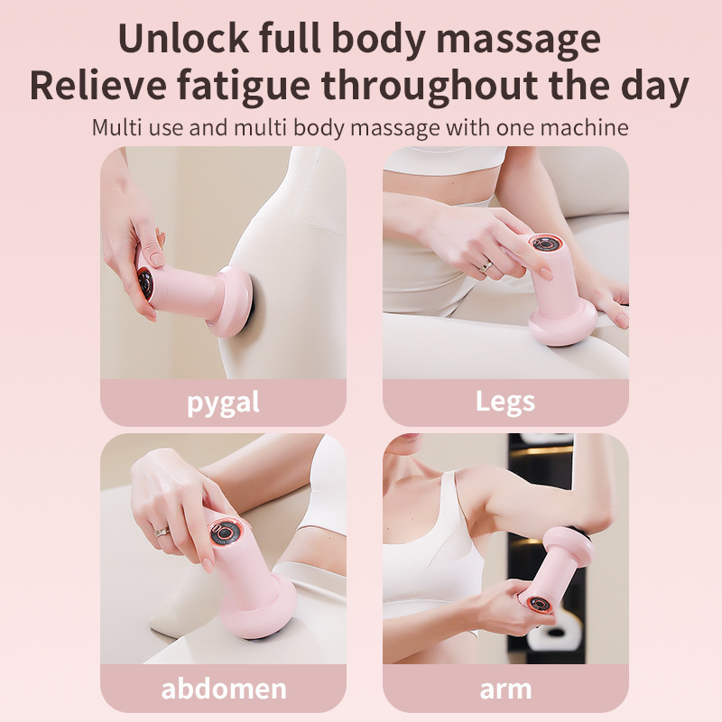 Cross-border fat pusher body massager household handheld wireless massage pounding neck waist shoulder kneading fascia gun