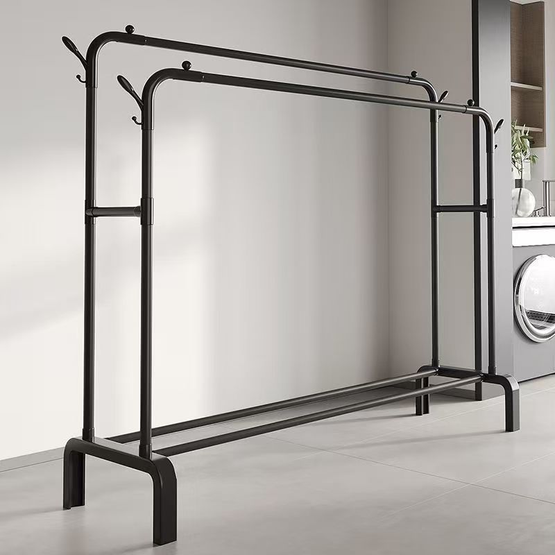 Simple Clothes Drying Rack Floor-Standing Bedroom Clothes Rack Indoor Balcony Home Clothes Drying Rack Dormitory Clothes Drying Rod Coat Rack
