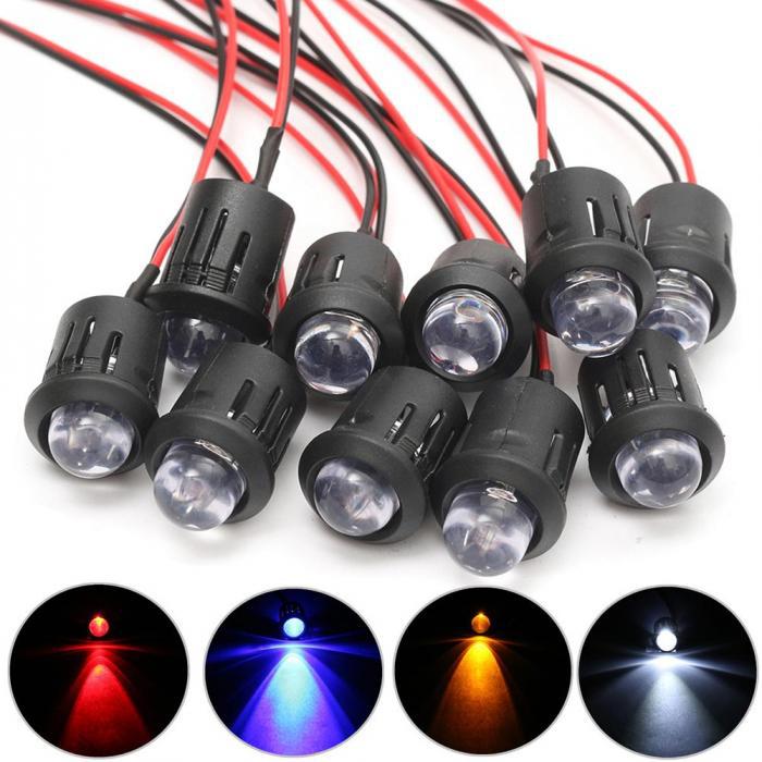 3mm/5mm Light-emitting Diode with Wire 5V/12V Car and Ship Model Toy Car Indicator Light Small Bulb LED Lamp Beads