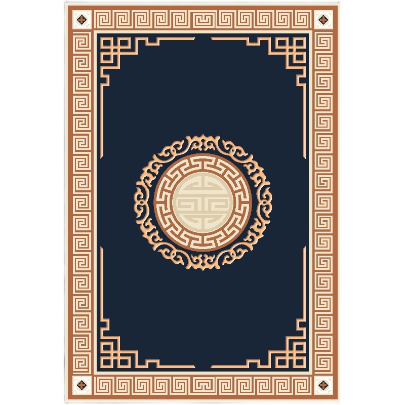 Chinese Classical Chinese Style Blue Mahogany Office Tea Room Living Room Bedroom Bay Window Wool Blended Carpet