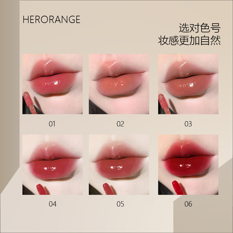 New Product~Ice Night Mirror Lip Glaze Is Long-Lasting and Not Easy to Fade. Pseudo-No-Makeup Whitening Water-Glossy Glass Lip Gloss