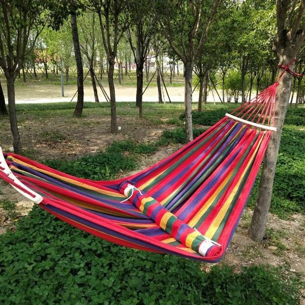 Canvas Hammock Outdoor Hammock Double Canvas Hammock Tourist Hammock Swing Hammock Easy to Carry
