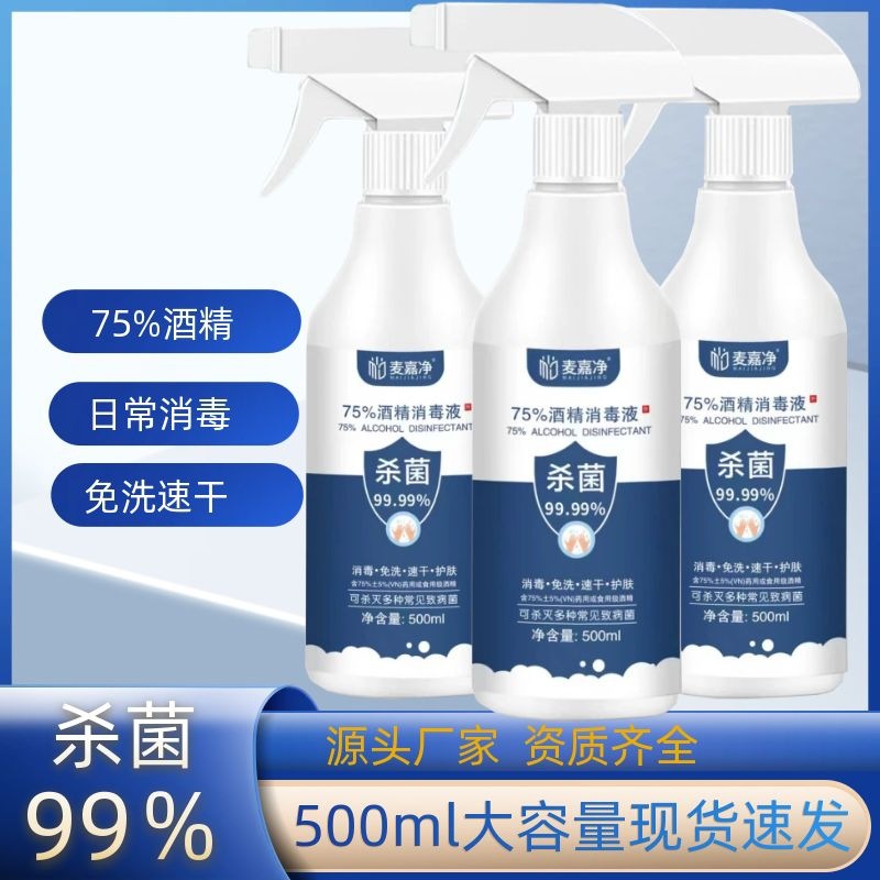 Спрей медицинский с 75% спиртом 100 мл, антибактериальный, быстро сохнущий, без необходимости смывания, оптовая продажа