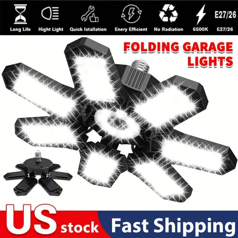 2026 New Cross-Border Dropshipping 10/4/2/1 Deformable 71 Panel Led Garage Light Bulb