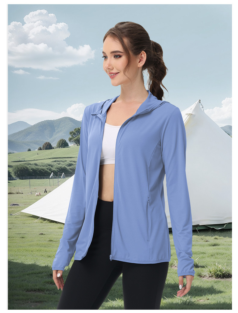 Summer Women's Sunscreen Clothing plus size Women's Thin Coat UV Protection Outdoor Long Sleeve Cross-border Explosions Export