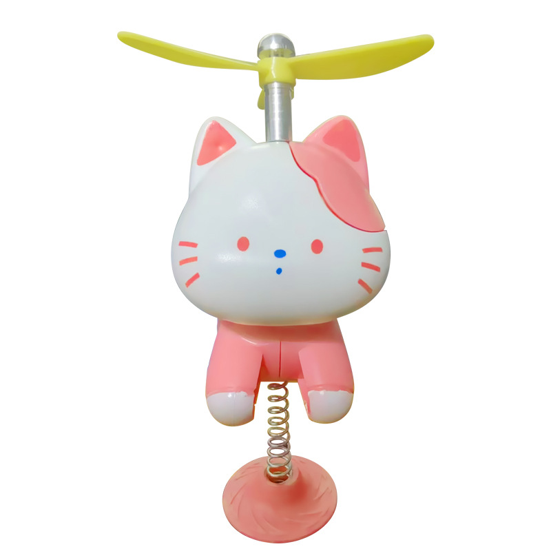 Car center console spring ornaments car blessing lucky cat decorations healing car shaking head small ornaments