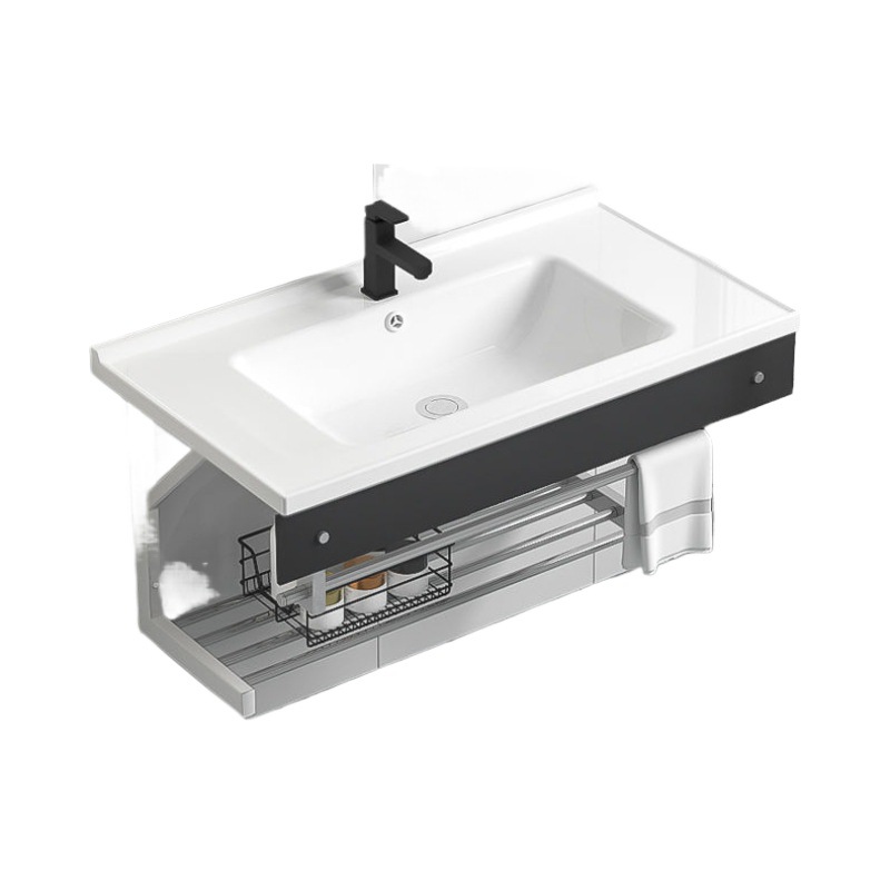 Bathroom Wall-Mounted Washbasin Wall-Mounted Ceramic Ultra-Narrow Small Apartment Integrated Washbasin Washbasin Hanging Type