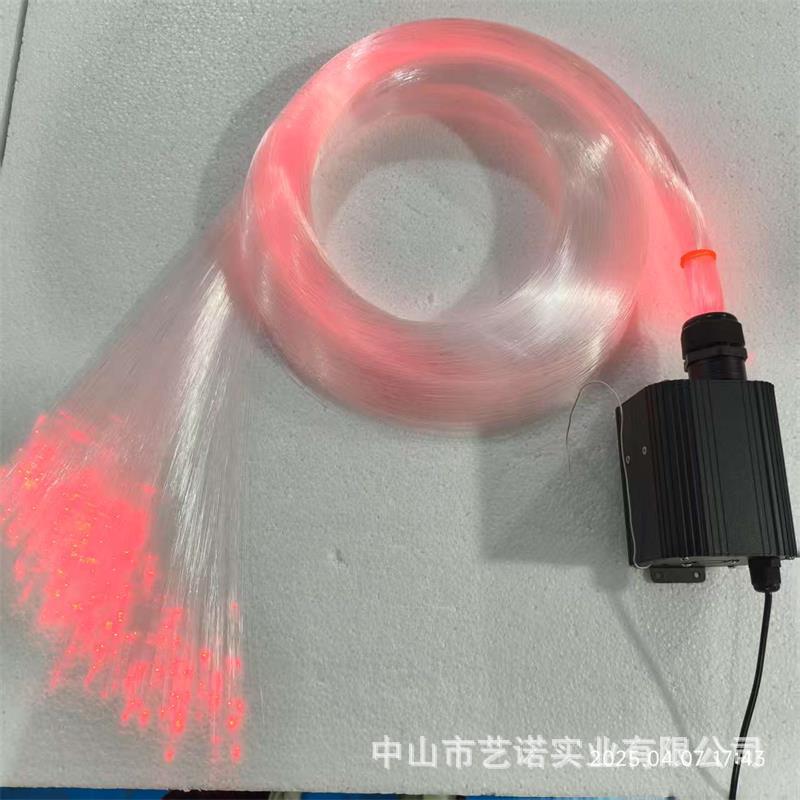 20W Starry Sky Ceiling Set Breathing Flashing Fiber Optic Machine 0.75mm 600 Fiber Optic Small Package Rgbw Starry Sky Light
