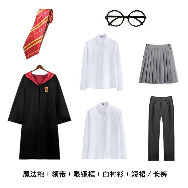 Harry Potter Clothes Cos Clothes Hogwarts Wizard Robe Kidsren's Gryffindor School Uniform Magic Robe Cloak