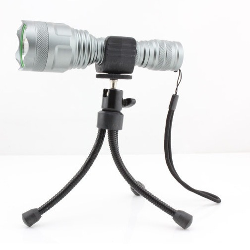 Waterproof U-shaped clip flashlight U-shaped clip fishing lamp clip threaded interface can be connected to the bracket without bracket