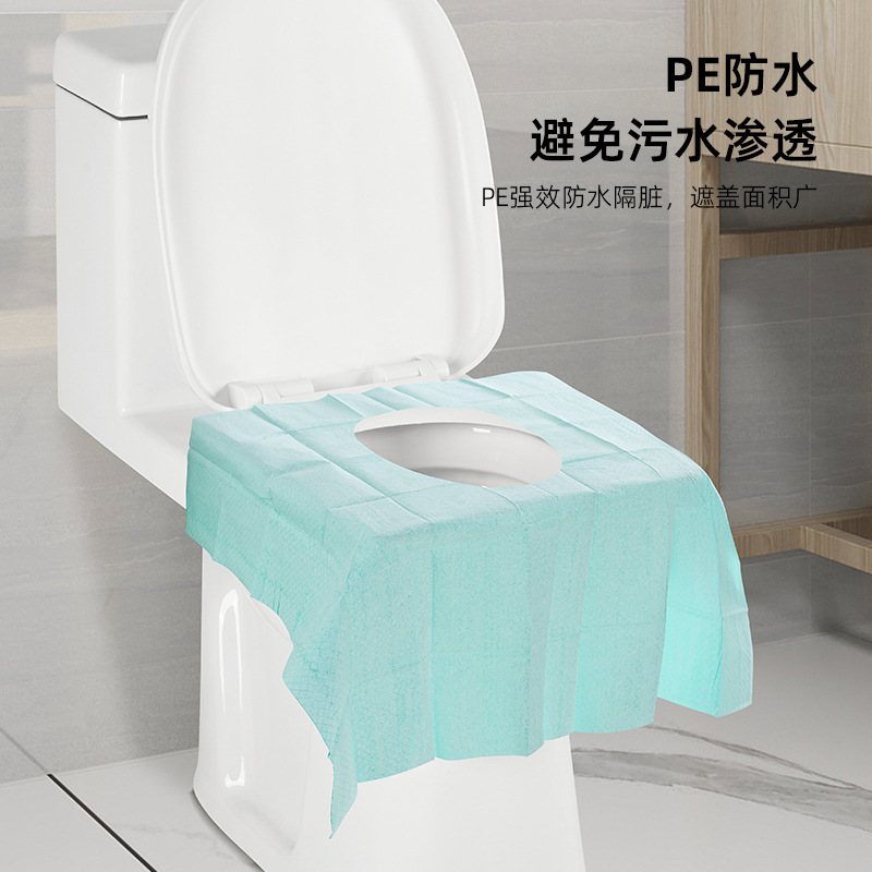 Hotel travel outdoor waterproof thickened disposable toilet mat maternal paste dirty toilet paper mat cross-border