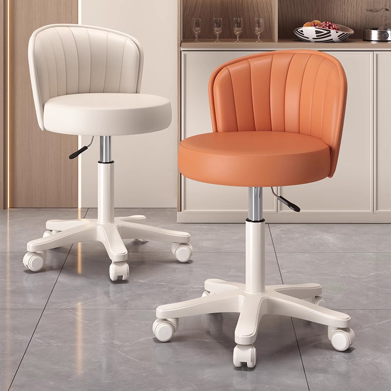 Lifting Chair Adult Adjustable Swivel Chair Cream Style Makeup Stool Bedroom Dressing Table Chair Roller Skating Backrest Chair