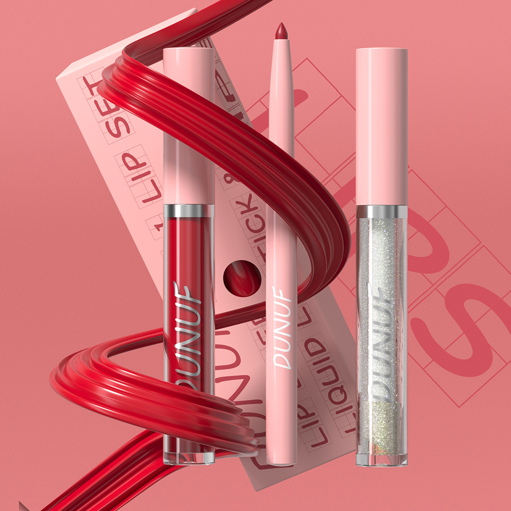 Dunuf 3-in-1 Lip Liner + Lip Gloss + Lip Oil. Please Pay Attention to the Link Disclaimer - Exclusively for Foreign Trade