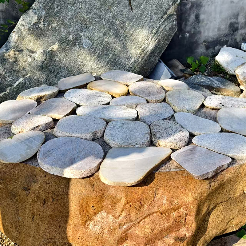 Pebble Slices Outdoor Wall Courtyard Paving Stone Park Landscaping Stone