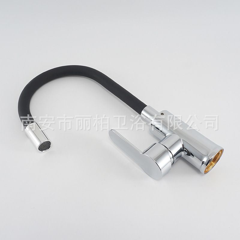 Russian foreign trade zinc alloy electroplating kitchen universal color silicone tube mixing faucet vegetable basin hot and cold faucet