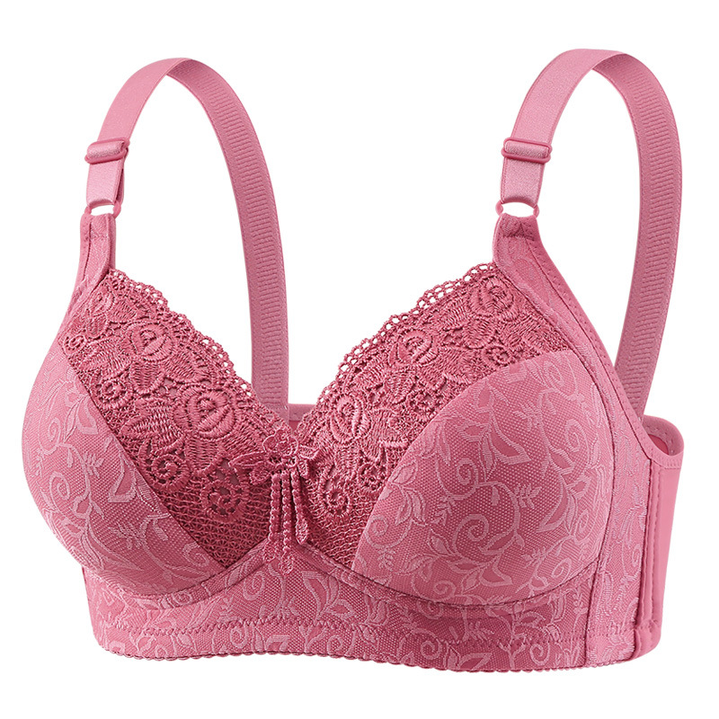 Plus Size Non-Wired Thin Adjustable Bra Push-Up Anti-Sagging, Auxiliary Breasts, Beautiful Back, Comfortable Middle-Aged Mother's Bra