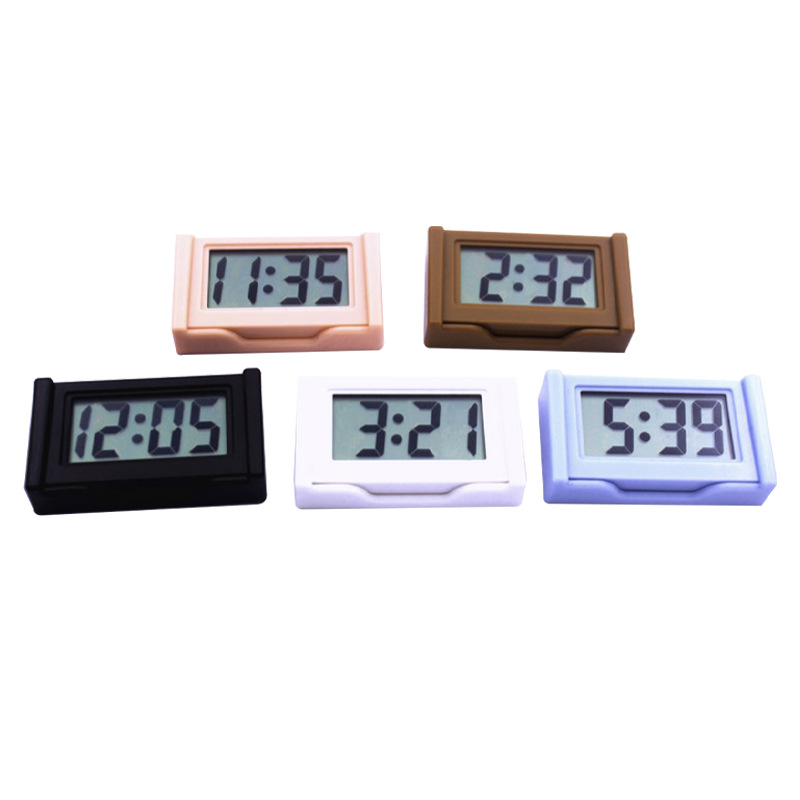 Large Screen Home Digital Display Car Clock Paste Electronic Mini Car Electronic Clock Simple Silent Desktop Clock