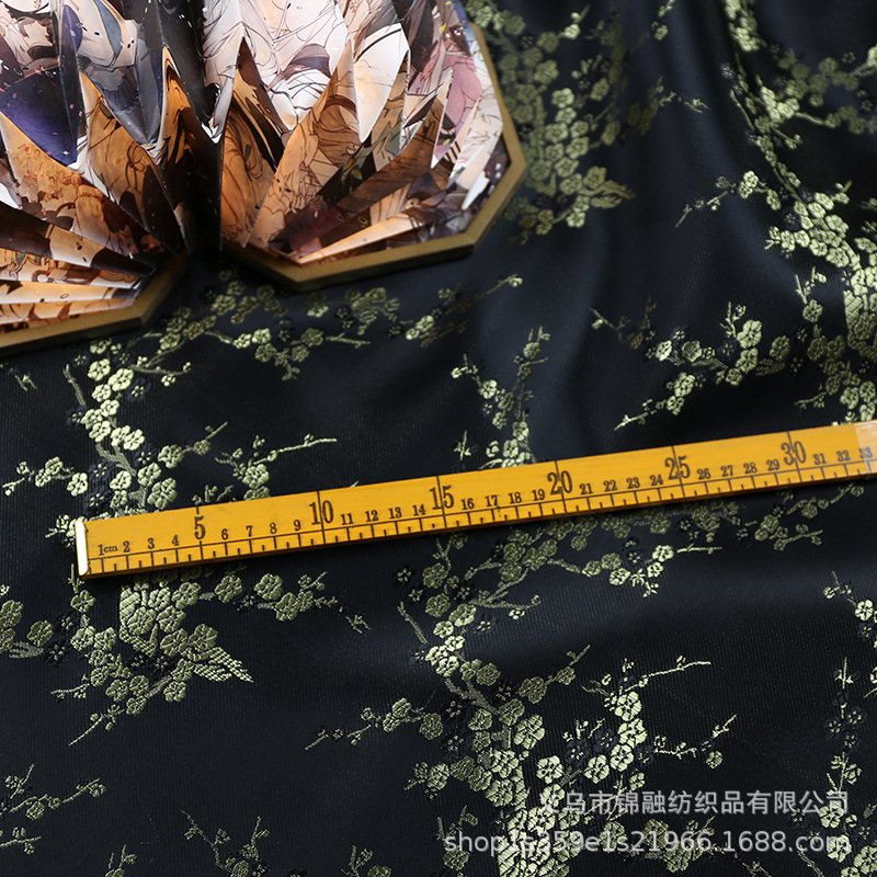 Plum Blossom Brocade Fabric Ancient Costume Han Dynasty Stage Performance Costume Chinese Style Decorative Jacquard Silks and Satins Fabric Wholesale