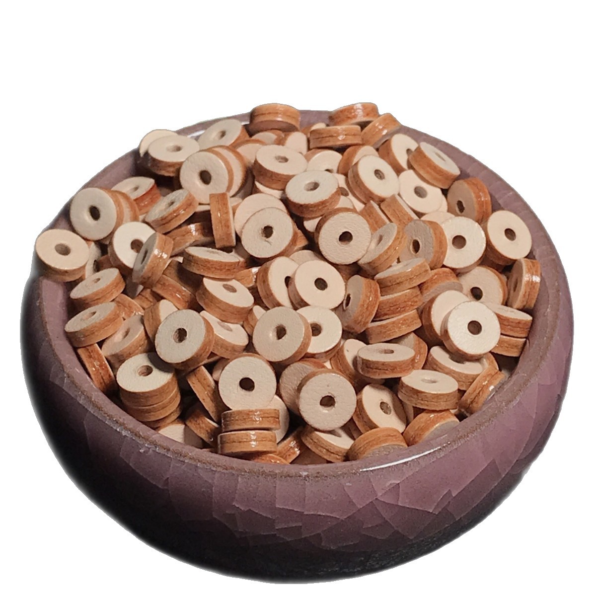 Double-Sided Cowhide Spacer, Classy Gasket, Thickeneded Double-Layer Edge Sealing, 6-8 Xingyue Bodhi Bracelet Accessories