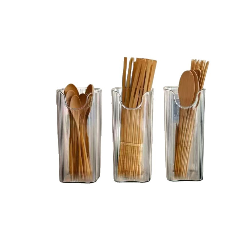 Wall-Mounted Umbrella Storage Tube Transparent Punch-Free Home Kitchen Chopsticks Spoon Storage Rack Cabinet Wall-Mounted Storage