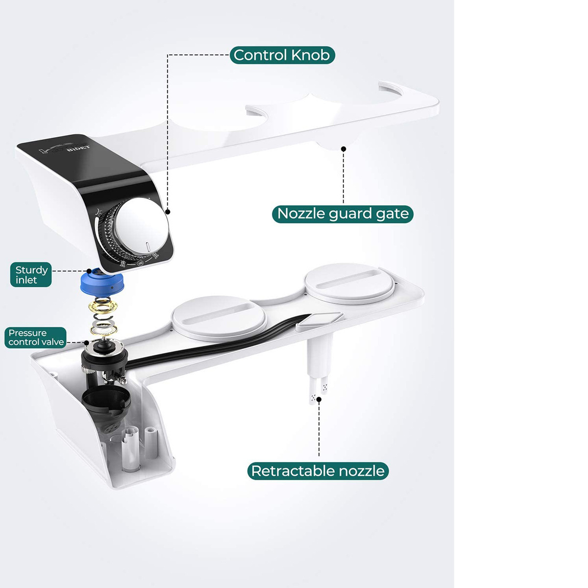 Cross-border body cleaner simple installation buttocks washing toilet seat cover unplugged intelligent toilet cover