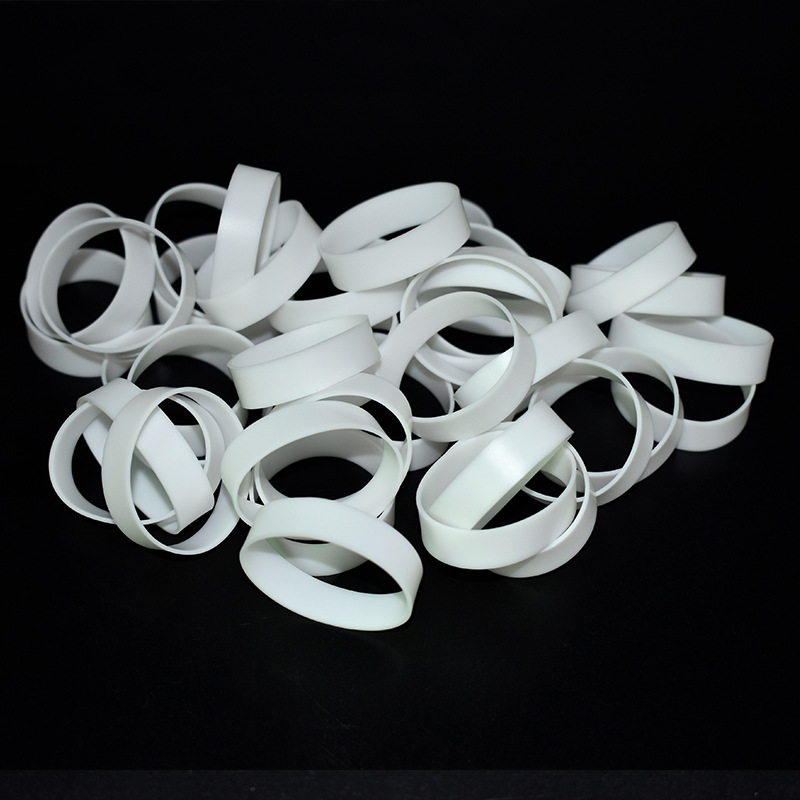 Data line silicone tie coil white rubber ring widened silicone rubber band high elastic rubber ring manufacturers in stock