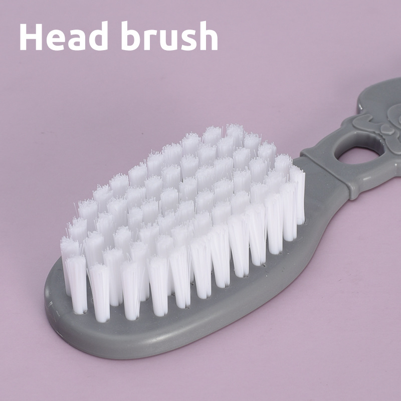 Cross-Border New Baby Care Products Gray White Baby Nail Scissors Ear Scoop Thermometer Cleaning Set