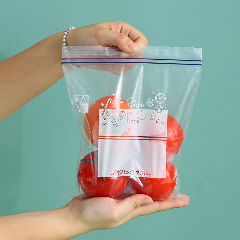 Food-Grade Sealed Bags, Refrigerator Storage Bags, Household Storage and Freezing Sealed Bags, Double-Ribbed Thickened Storage Bags in a Box