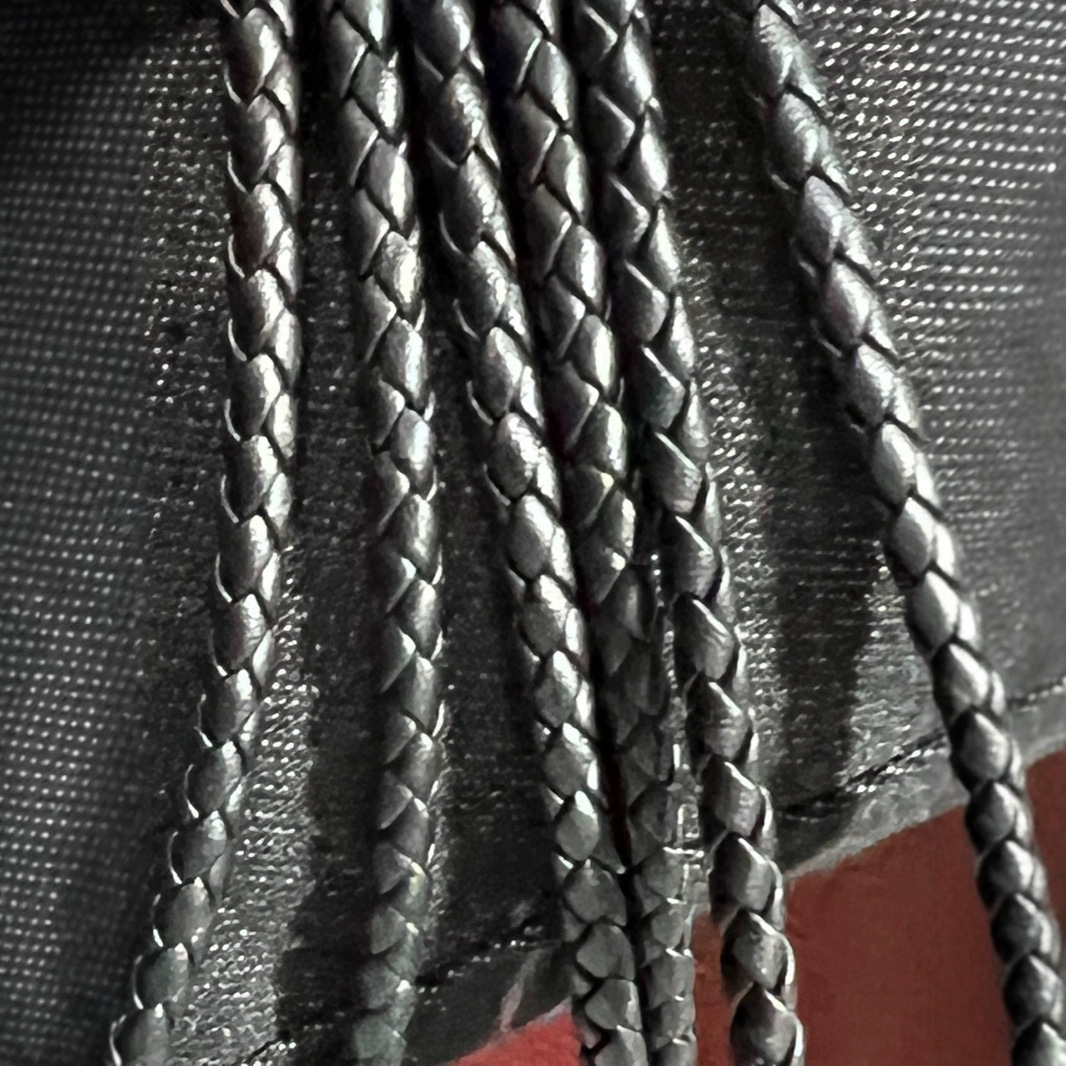 Цветной плетеный браслет из натуральной кожи 8×5мм