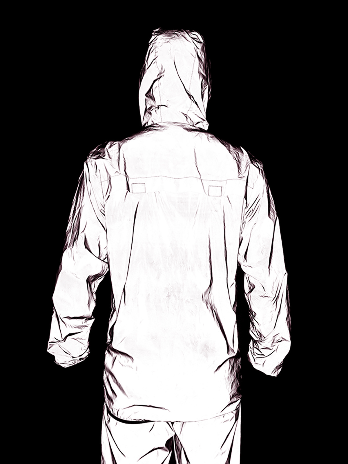 Wosawe Men's and Women's Mountaineering Windproof and Rainproof Jacket Cycling Full Reflective Hooded Jacket Night Running Windbreaker Jacket