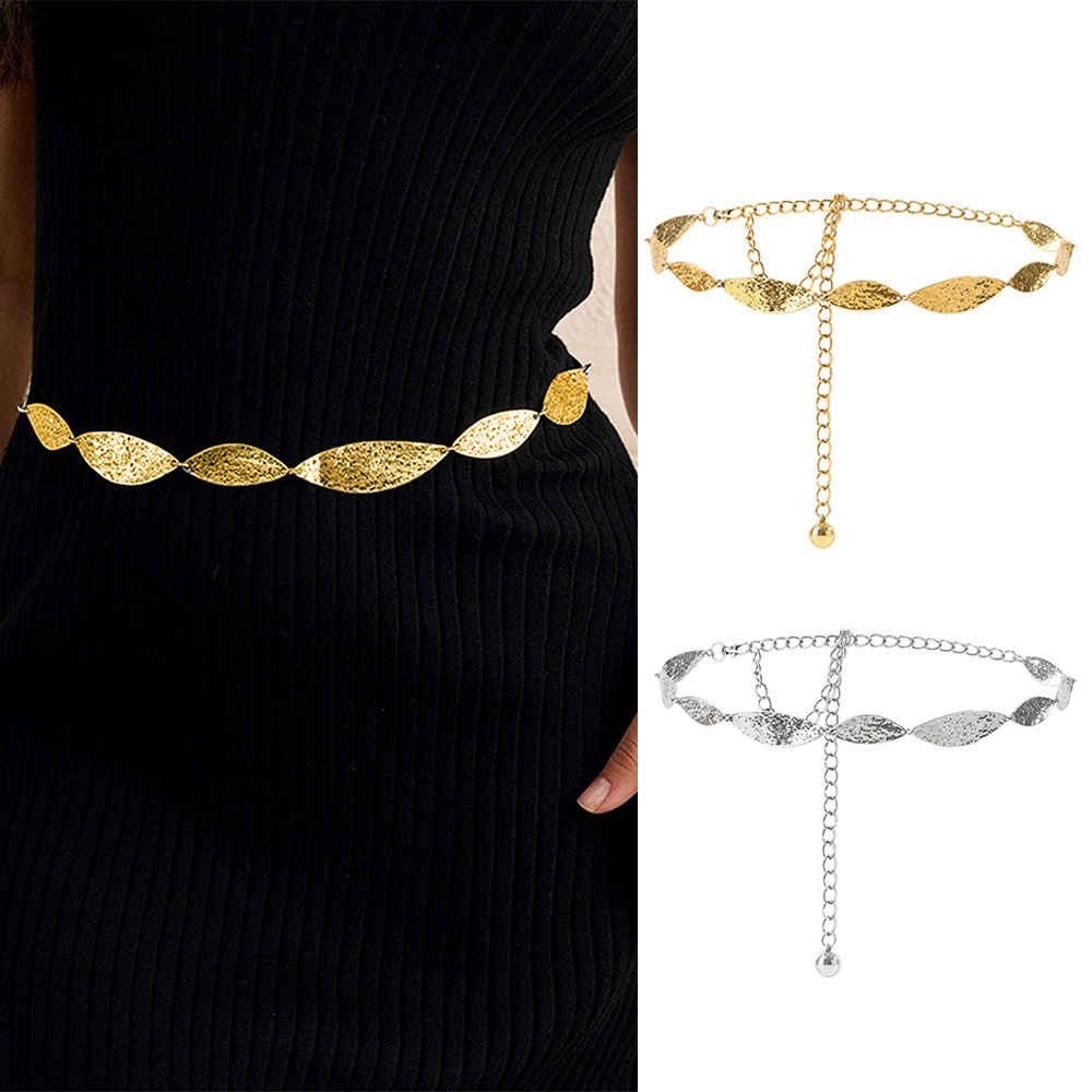 Niche High-End Fashion Retro Metal Waist Chain Y2K with Dress Bohemian Thin Belt Girdle Accessories