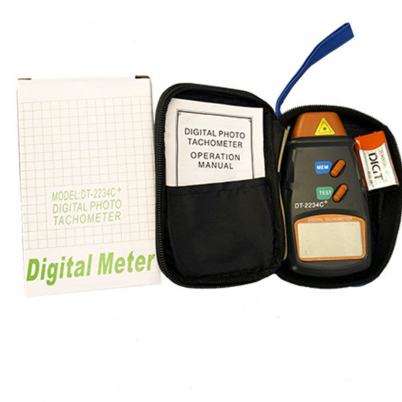 Orange Digital Laser Tachometer Handheld Digital Display Tachometer Laser Speed Meter