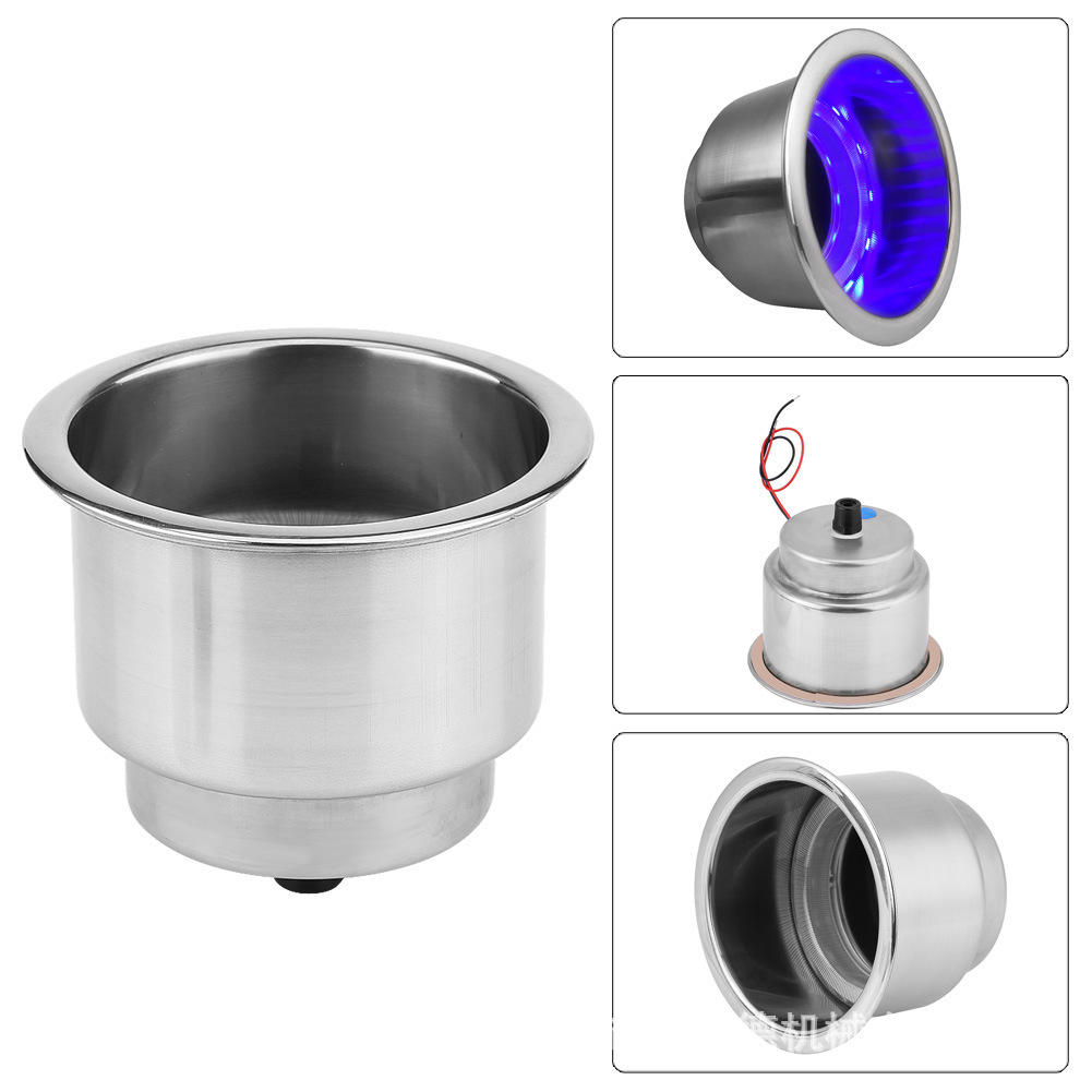 Подстаканник из нержавеющей стали с подсветкой, подставка для напитков на яхте, модифицированный подстаканник для RV, аксессуары для каяка