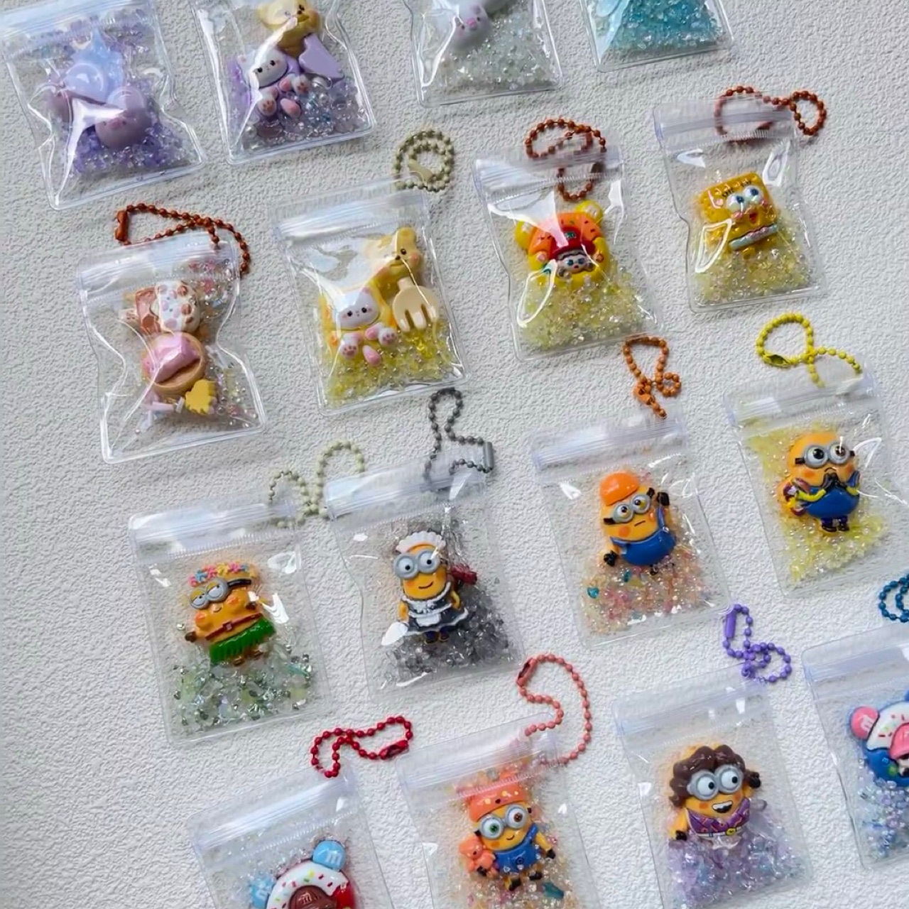 Cartoon Waler Bag Transparent Thickened Keychain Puppy Cute Bag Pendant Pendant Mobile Phone Student Wholesale Live