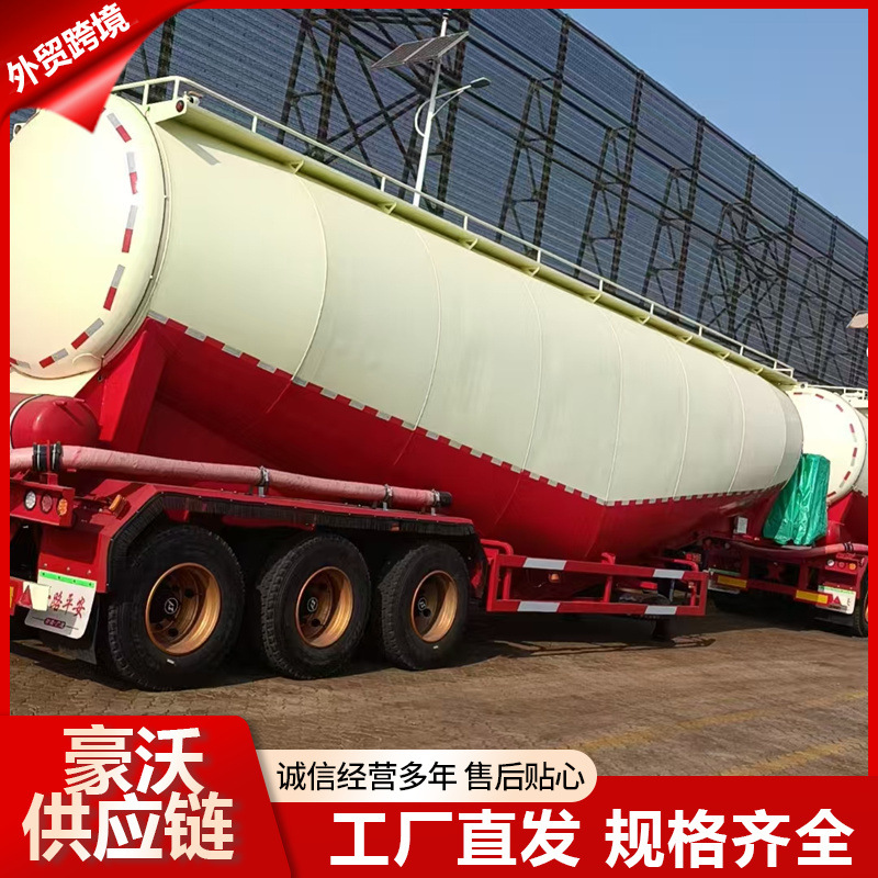 Cross-Border Coal Ash Powder Tank 42 Cubic Meter Powder Tank Engineering Vehicle Concrete Transport Truck Three-Axis Powder Tank Truck